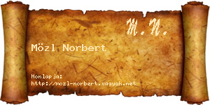 Mözl Norbert névjegykártya