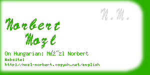 norbert mozl business card